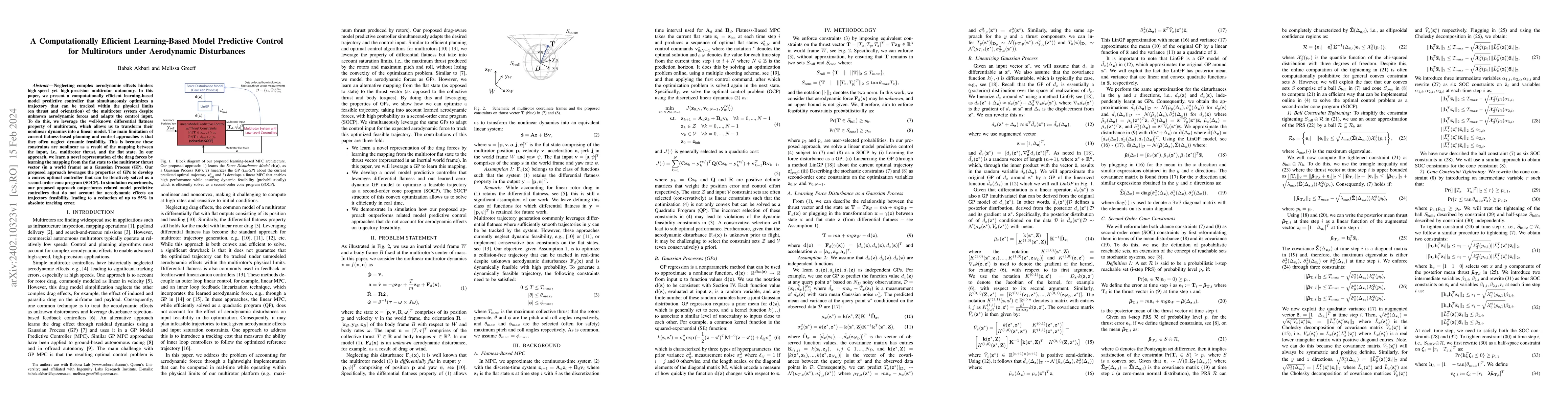 Thumbnail for A Computationally Efficient Learning-Based Model Predictive Control for
  Multirotors under Aerodynamic Disturbances