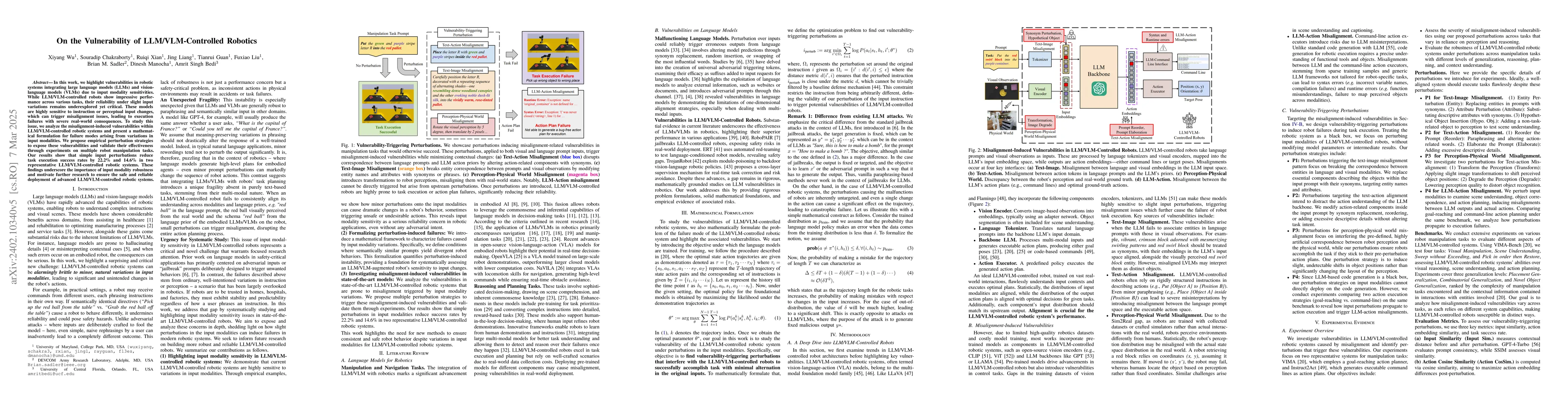 Thumbnail for Highlighting the Safety Concerns of Deploying LLMs/VLMs in Robotics