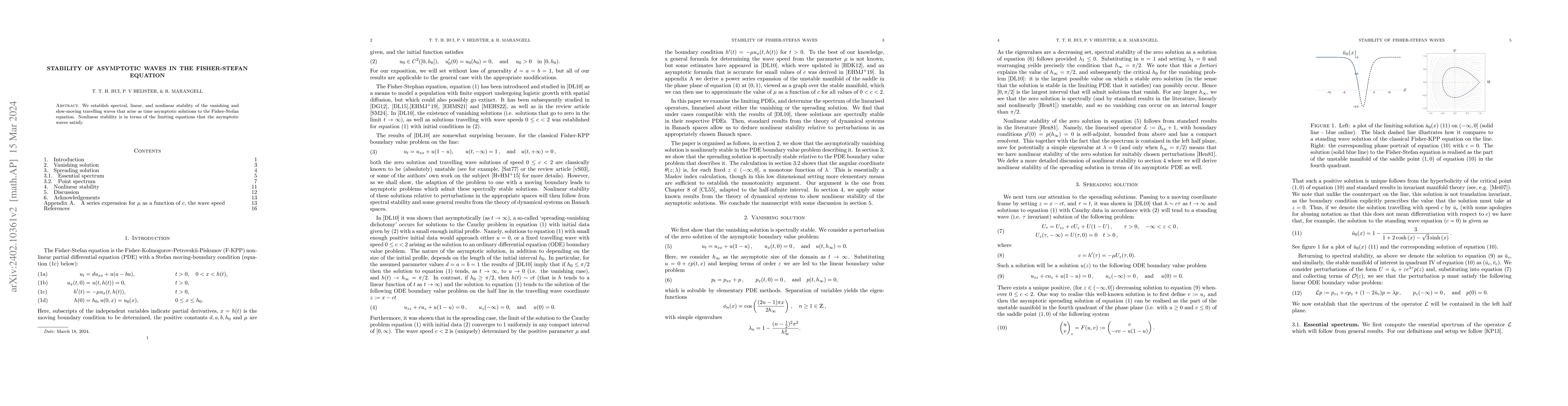 Thumbnail for Stability of asymptotic waves in the Fisher-Stefan equation