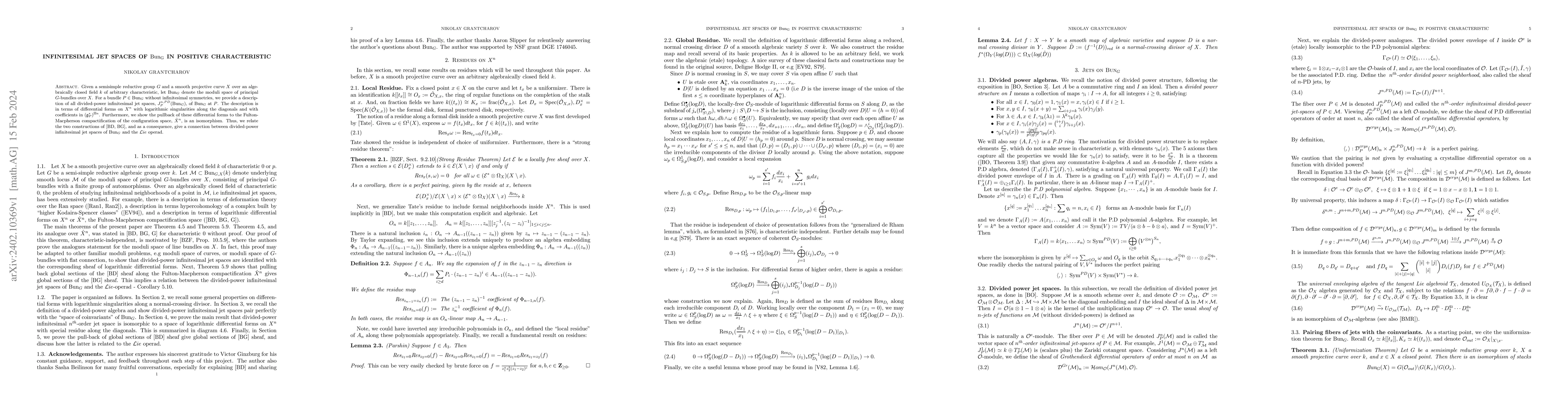 Thumbnail for Infinitesimal jet spaces of $\text{Bun}_G$ in positive characteristic