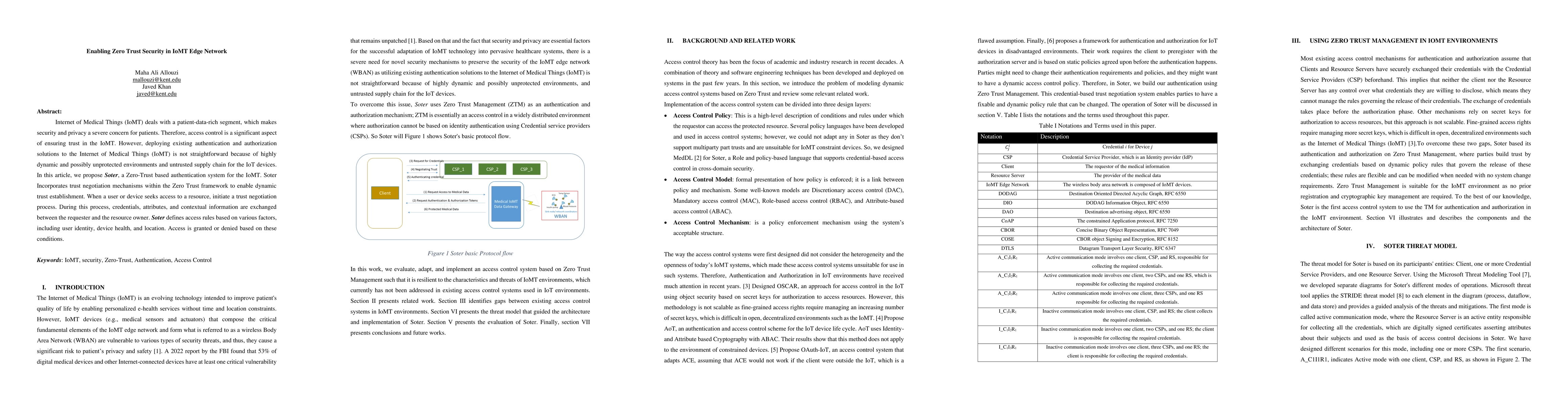 Thumbnail for Enabling Zero Trust Security in IoMT Edge Network