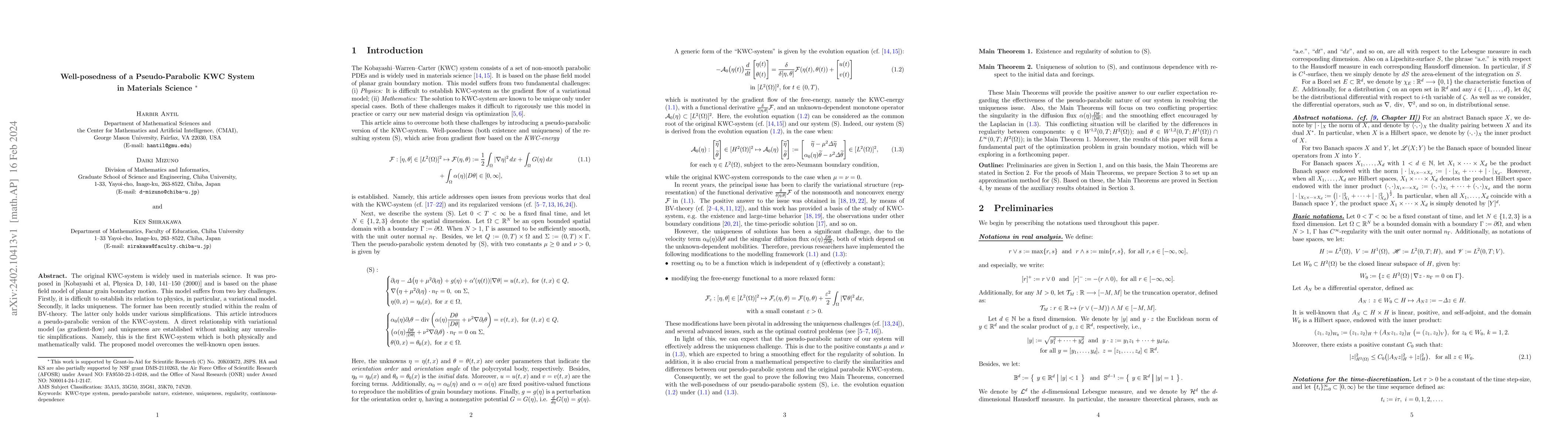 Thumbnail for Well-posedness of a Pseudo-Parabolic KWC System in Materials Science