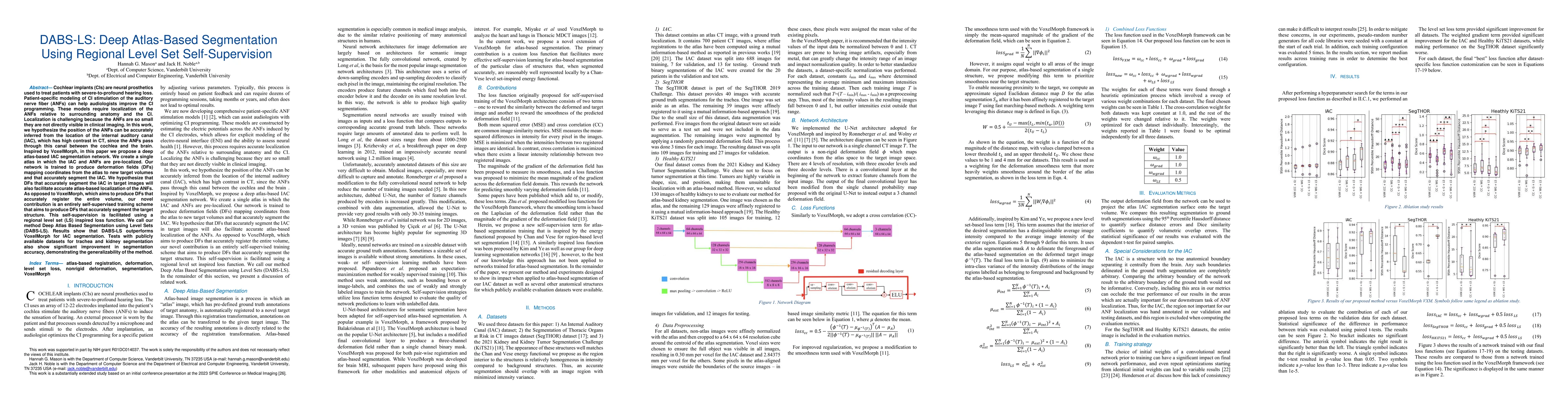 Thumbnail for DABS-LS: Deep Atlas-Based Segmentation Using Regional Level Set
  Self-Supervision