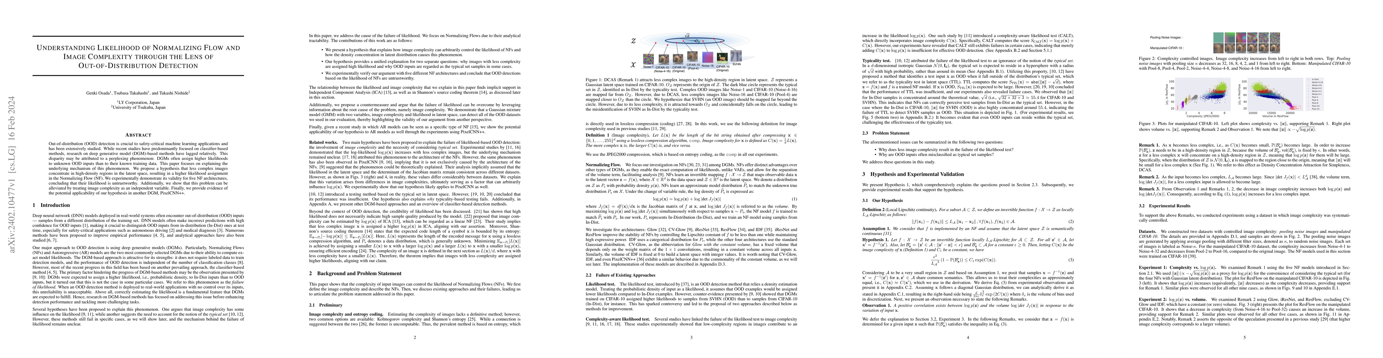 Thumbnail for Understanding Likelihood of Normalizing Flow and Image Complexity
  through the Lens of Out-of-Distribution Detection