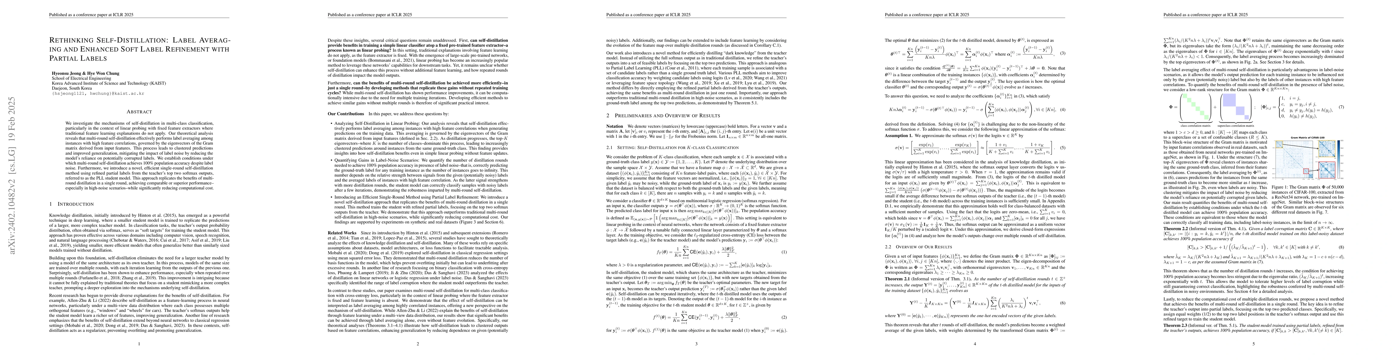 Thumbnail for Understanding Self-Distillation and Partial Label Learning in
  Multi-Class Classification with Label Noise