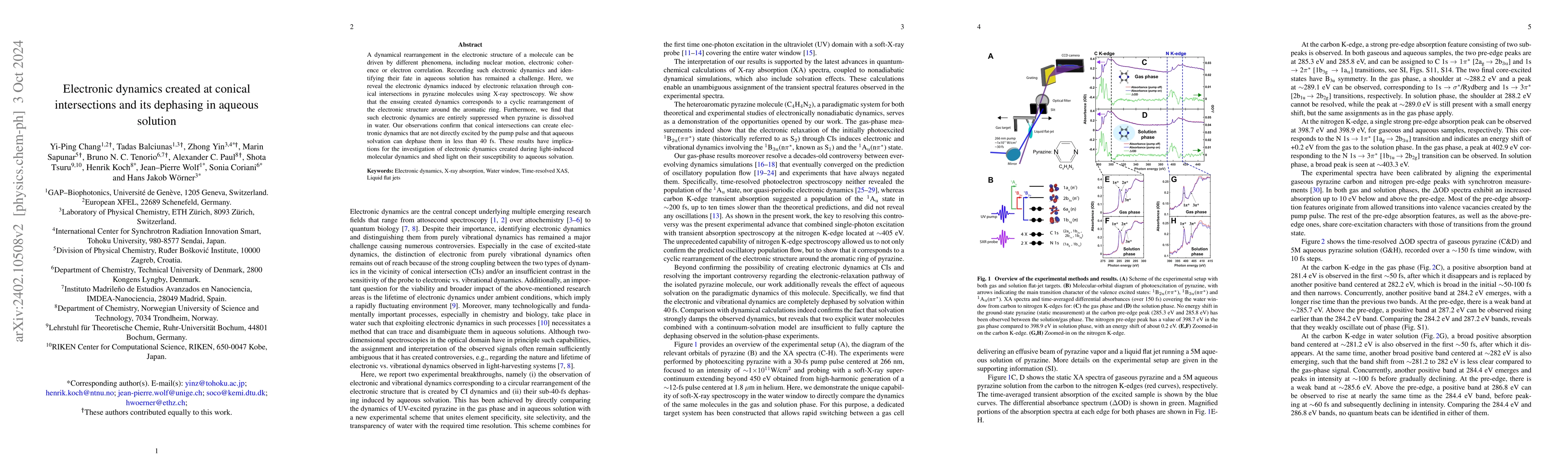 Thumbnail for Observation of electronic coherence created at conical intersections and
  its decoherence in aqueous solution
