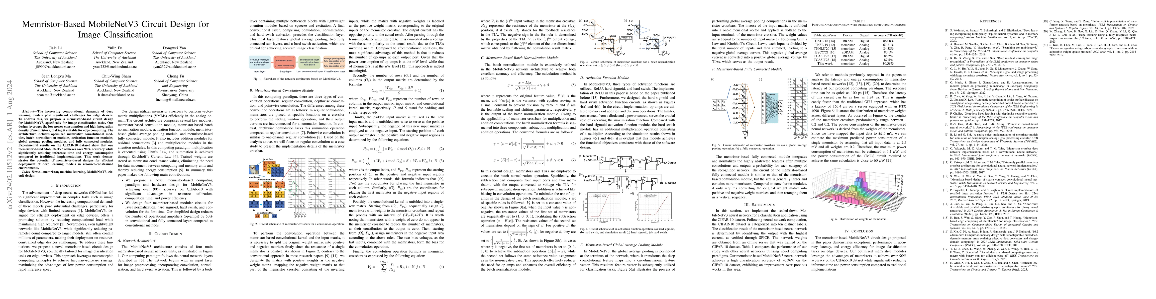 Thumbnail for A Novel Computing Paradigm for MobileNetV3 using Memristor