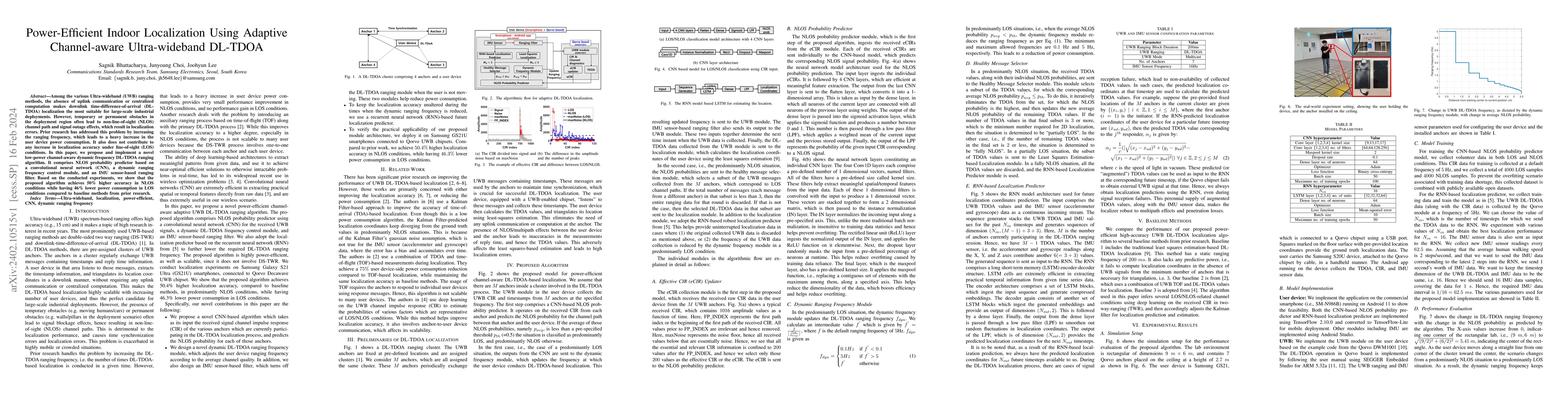 Thumbnail for Power-Efficient Indoor Localization Using Adaptive Channel-aware
  Ultra-wideband DL-TDOA