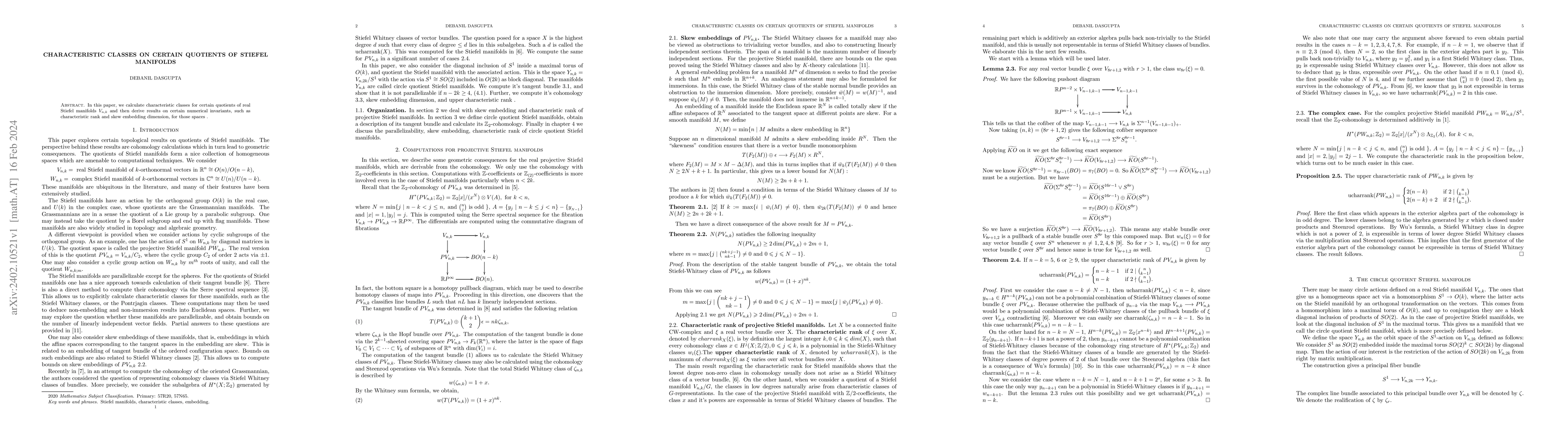 Thumbnail for Characteristic classes on certain quotients of Stiefel manifolds