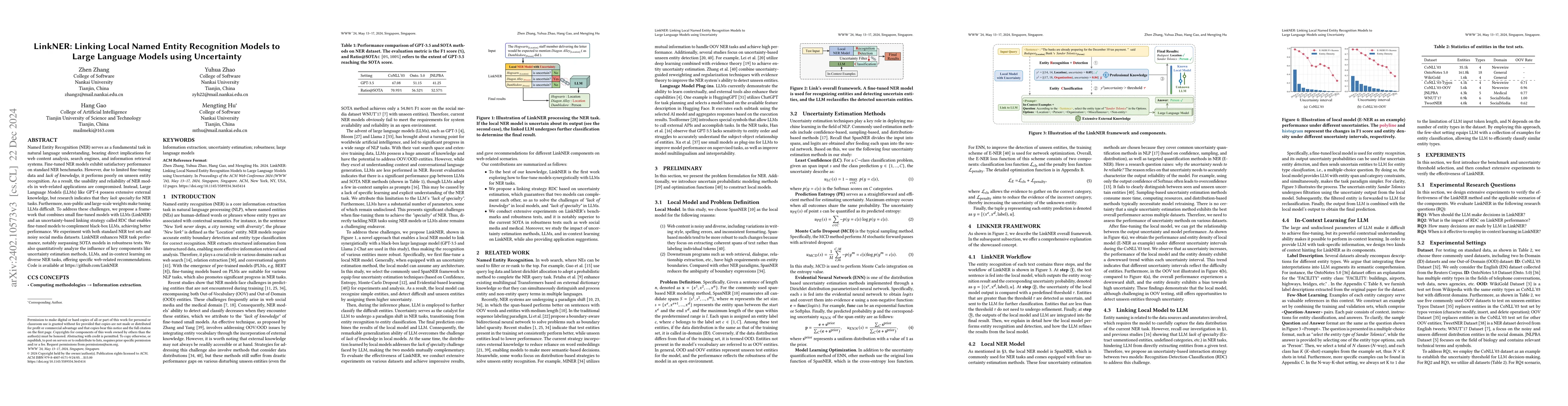 Thumbnail for LinkNER: Linking Local Named Entity Recognition Models to Large Language
  Models using Uncertainty