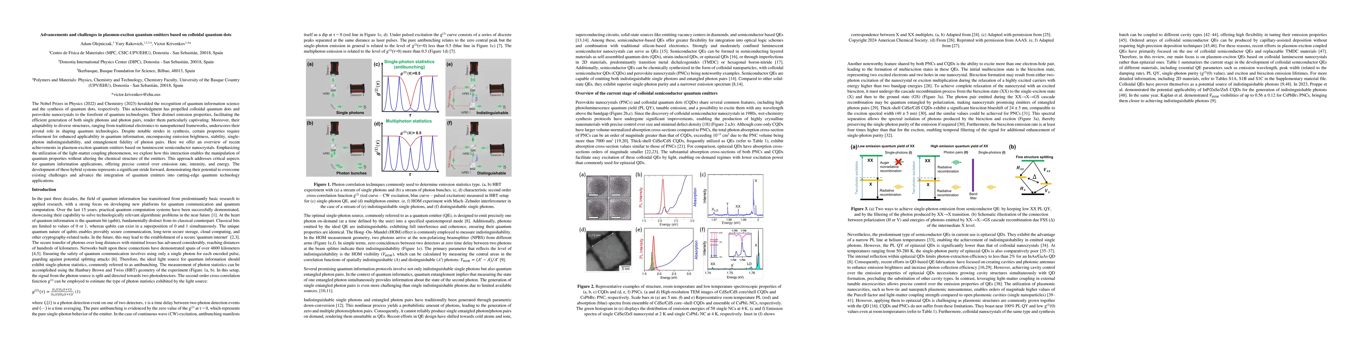 Thumbnail for Advancements and challenges in plasmon-exciton quantum emitters based on
  colloidal quantum dots