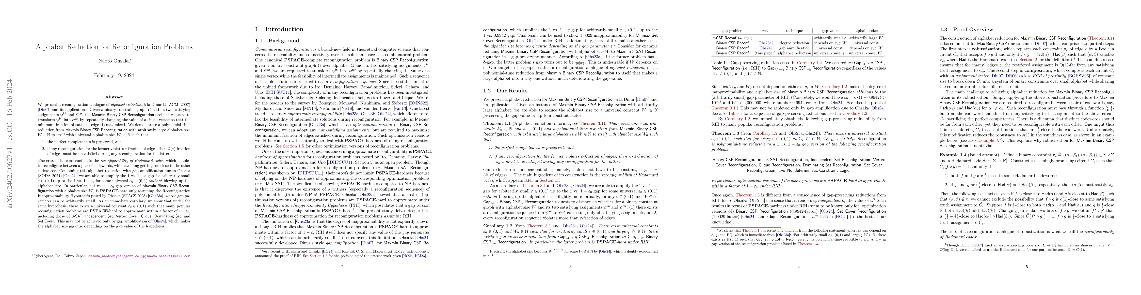 Thumbnail for Alphabet Reduction for Reconfiguration Problems