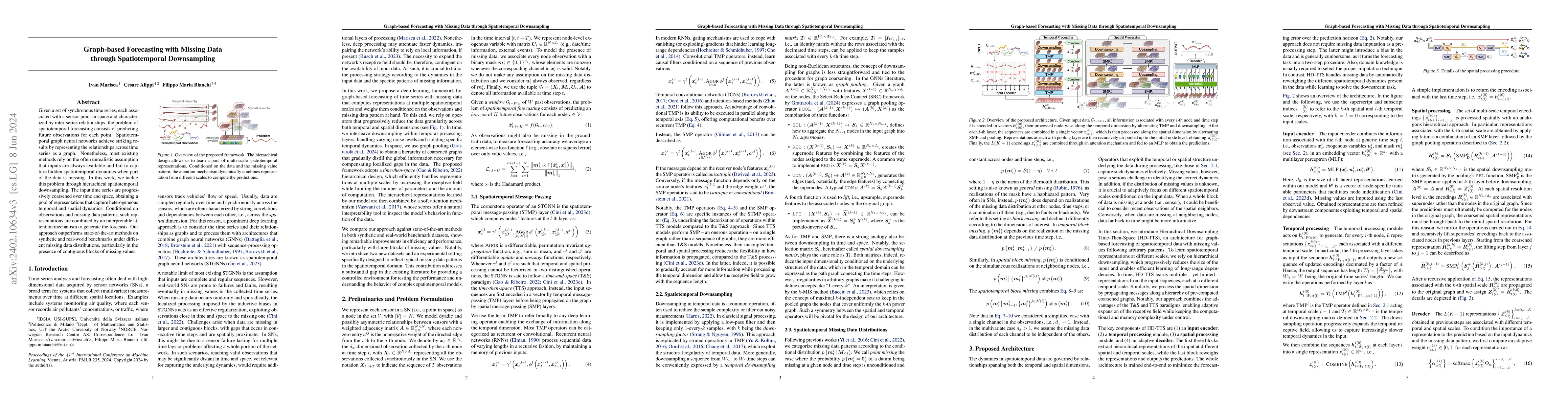 Thumbnail for Graph-based Forecasting with Missing Data through Spatiotemporal
  Downsampling