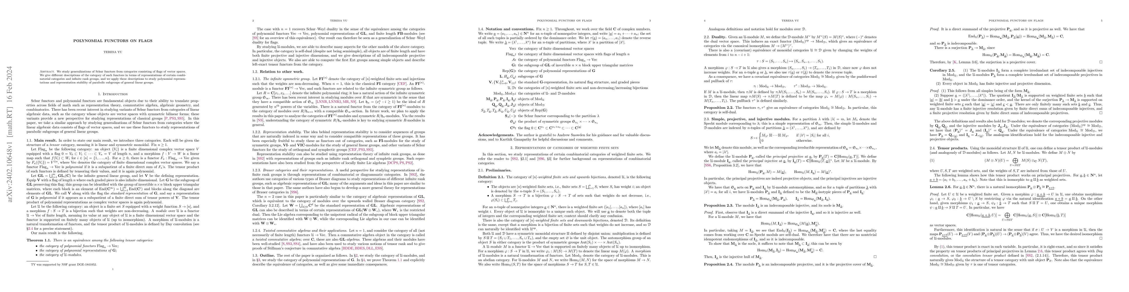 Thumbnail for Polynomial functors on flags