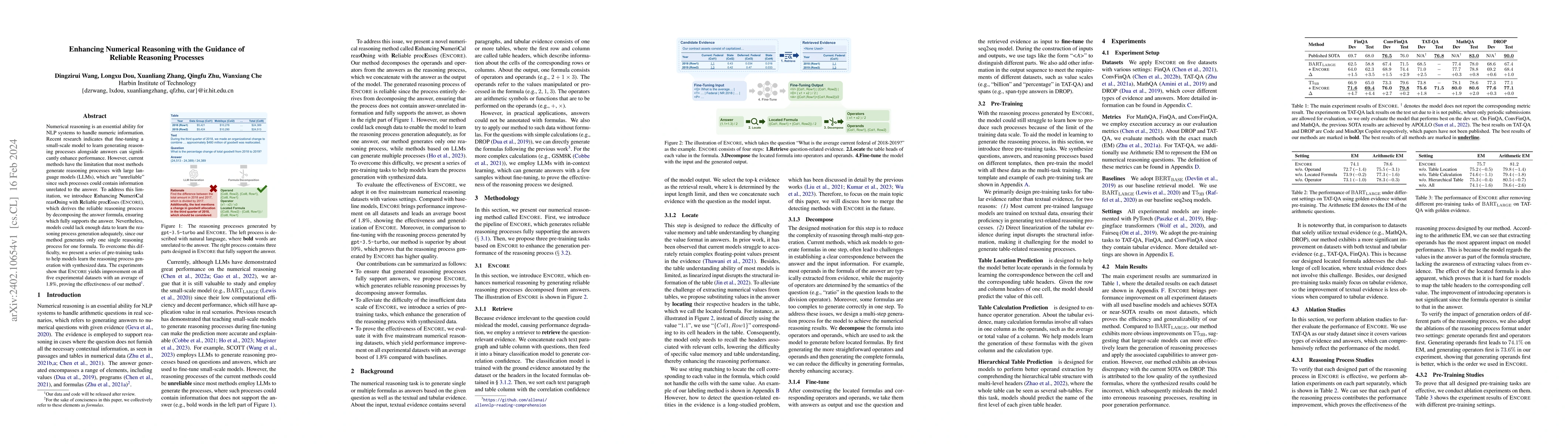 Thumbnail for Enhancing Numerical Reasoning with the Guidance of Reliable Reasoning
  Processes