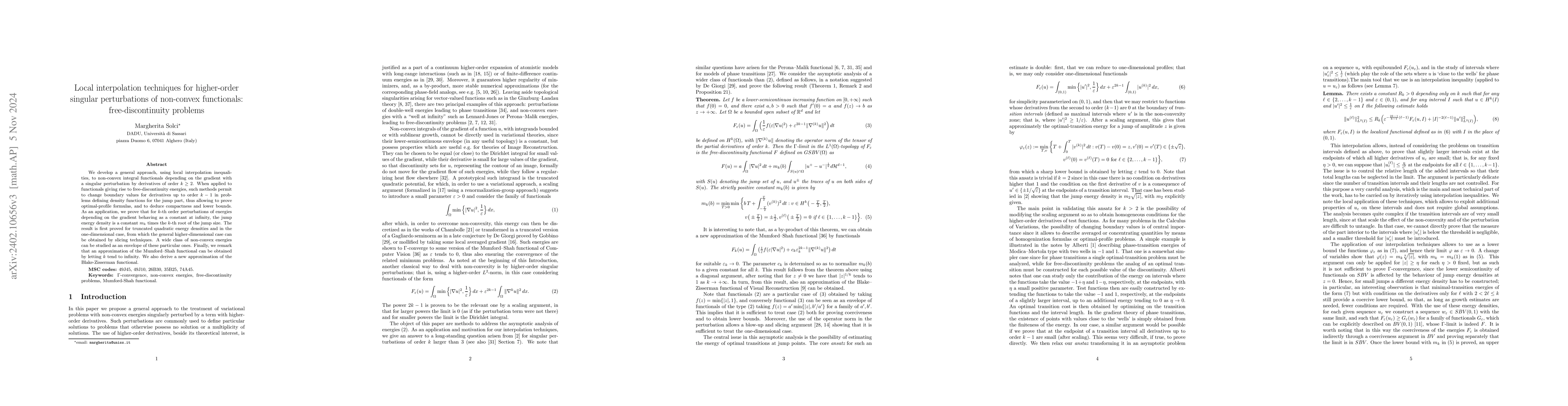 Thumbnail for Free-discontinuity problems generated by higher-order singular
  perturbations
