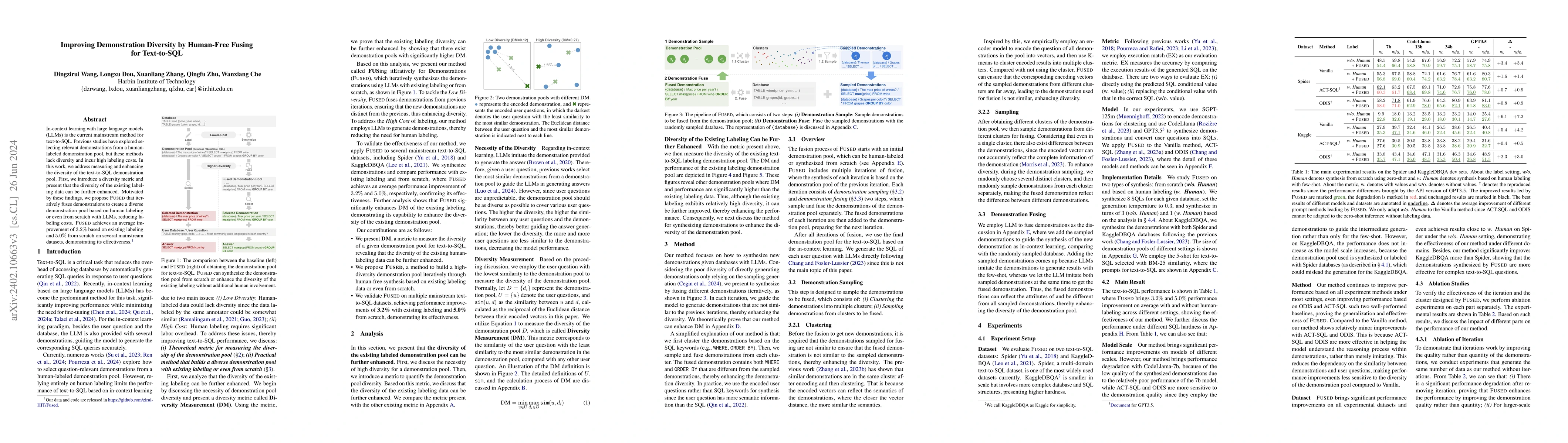 Thumbnail for Improving Demonstration Diversity by Human-Free Fusing for Text-to-SQL
