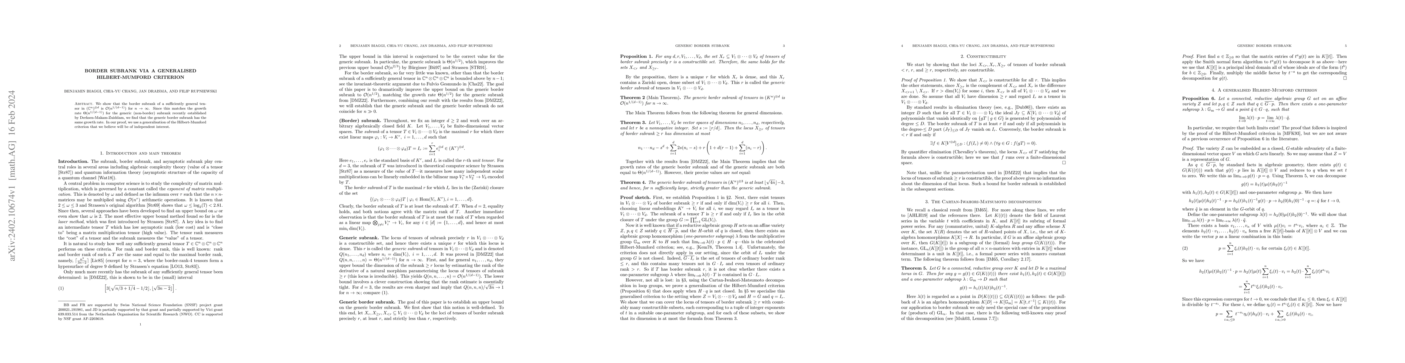 Thumbnail for Border subrank via a generalised Hilbert-Mumford criterion
