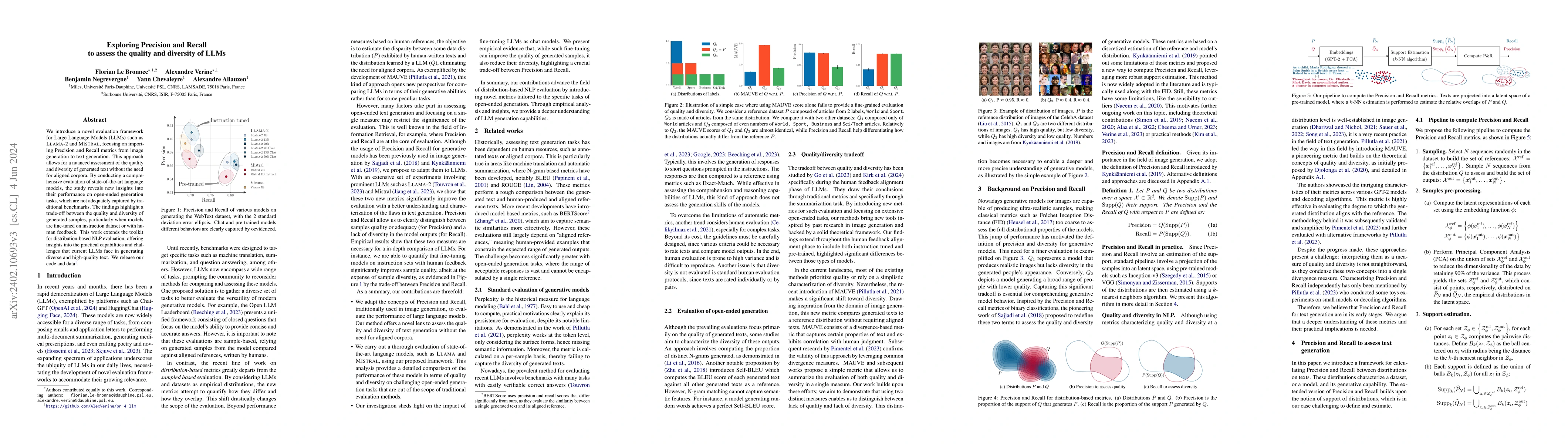 Thumbnail for Exploring Precision and Recall to assess the quality and diversity of
  LLMs