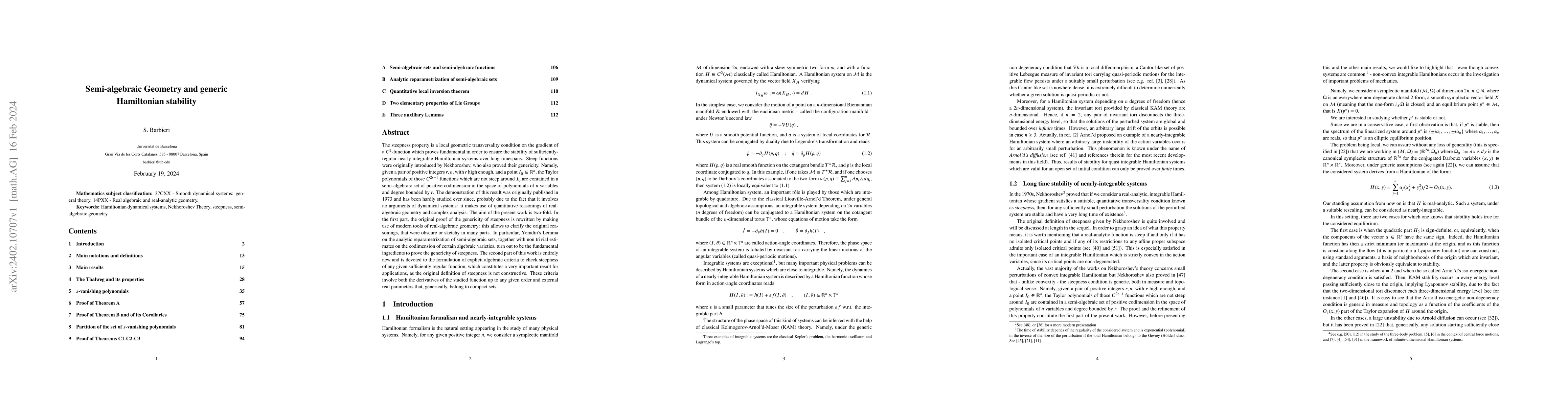 Thumbnail for Semi-algebraic Geometry and generic Hamiltonian stability