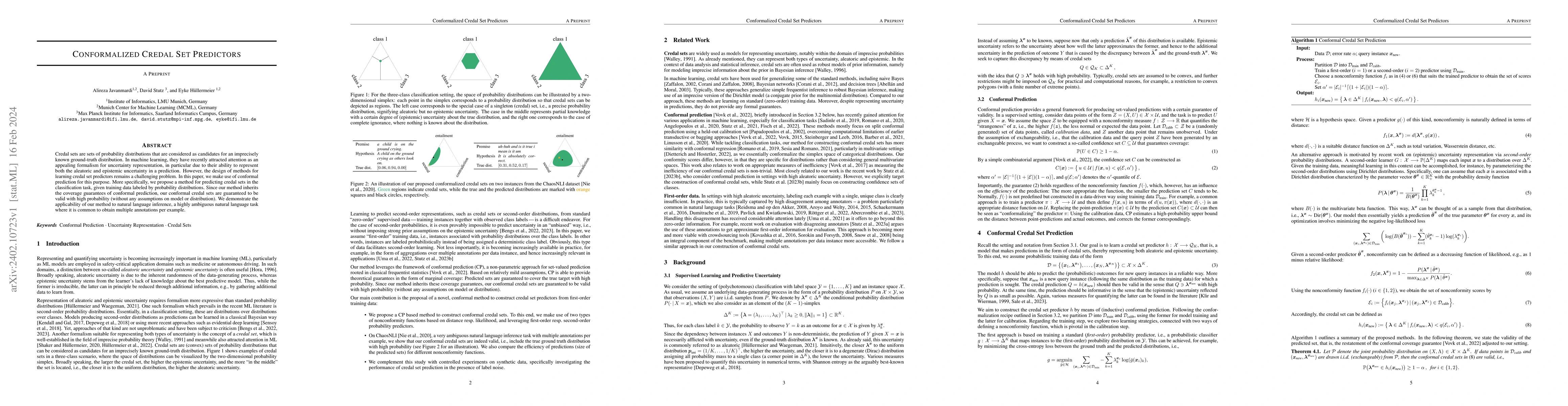 Thumbnail for Conformalized Credal Set Predictors