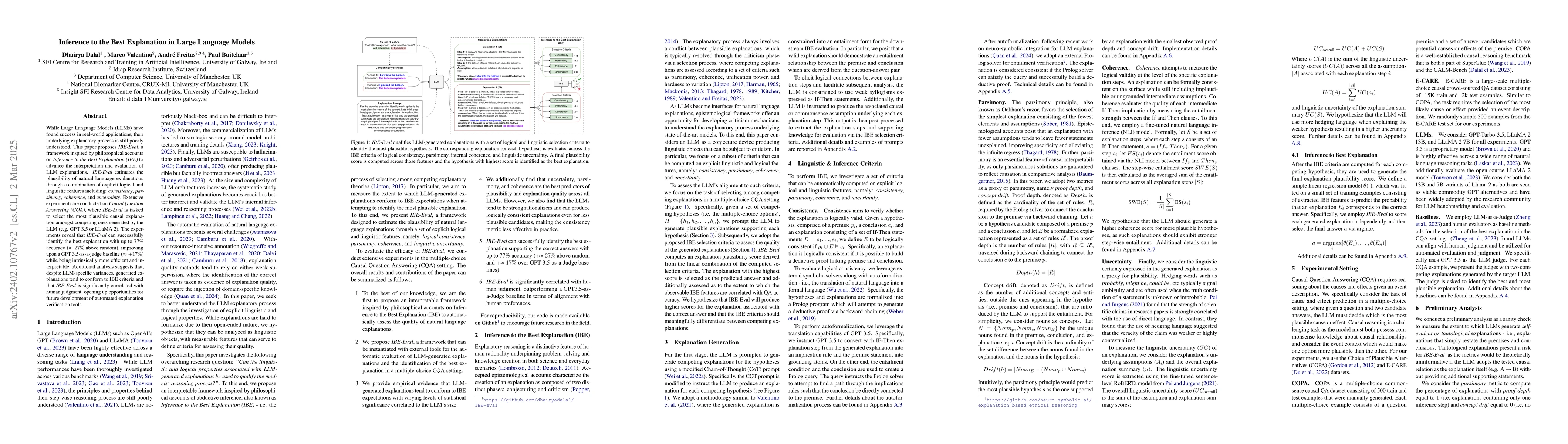 Thumbnail for Inference to the Best Explanation in Large Language Models