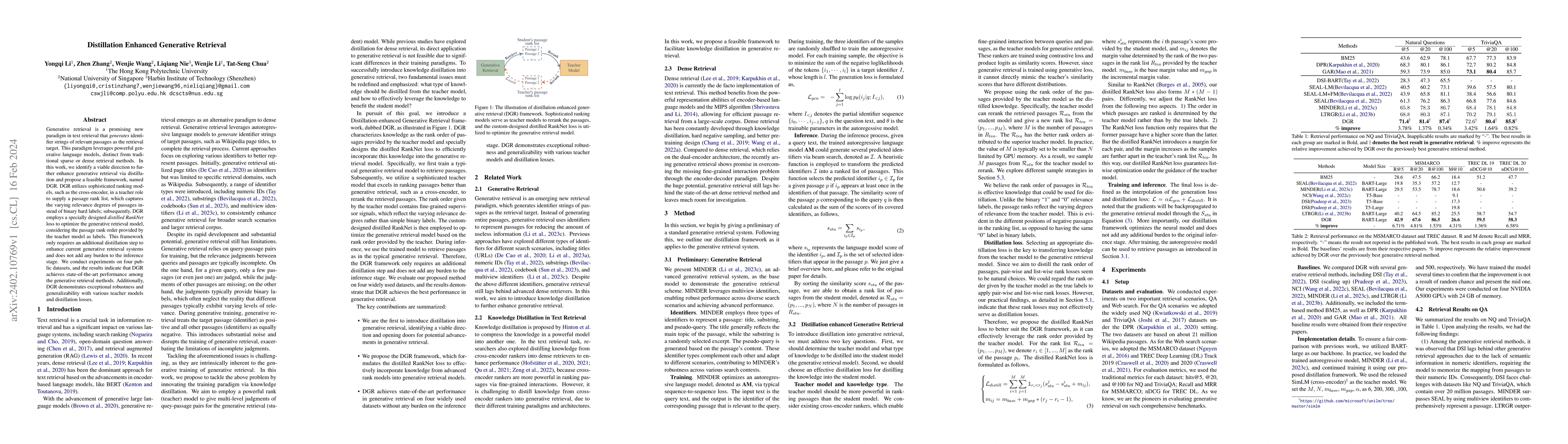 Thumbnail for Distillation Enhanced Generative Retrieval