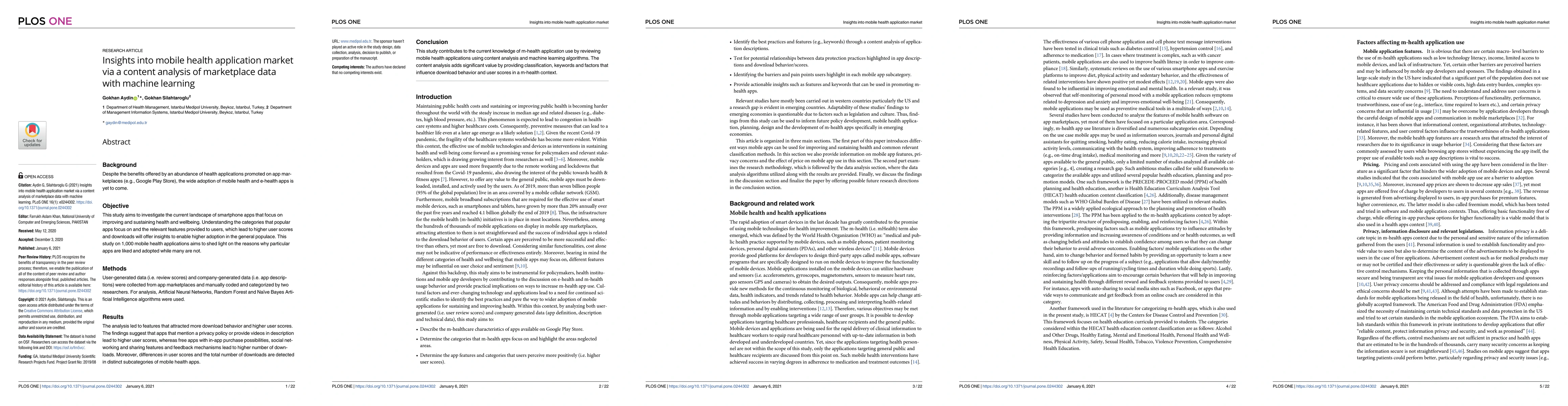 Thumbnail for Insights into mobile health application market via a content analysis of
  marketplace data with machine learning