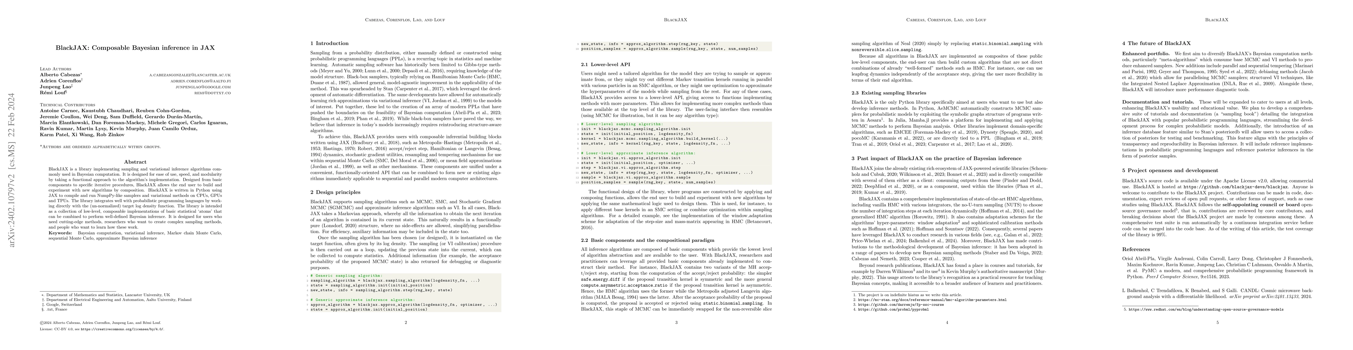 Thumbnail for BlackJAX: Composable Bayesian inference in JAX