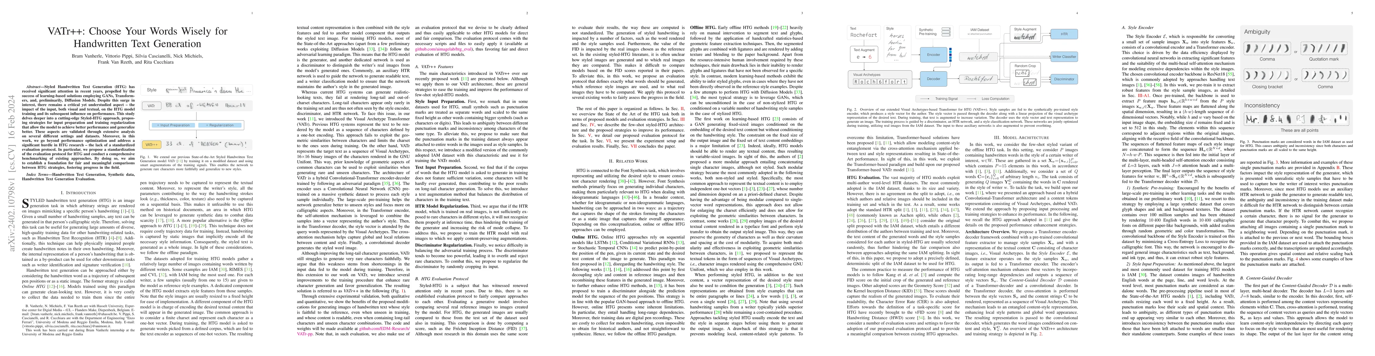Thumbnail for VATr++: Choose Your Words Wisely for Handwritten Text Generation