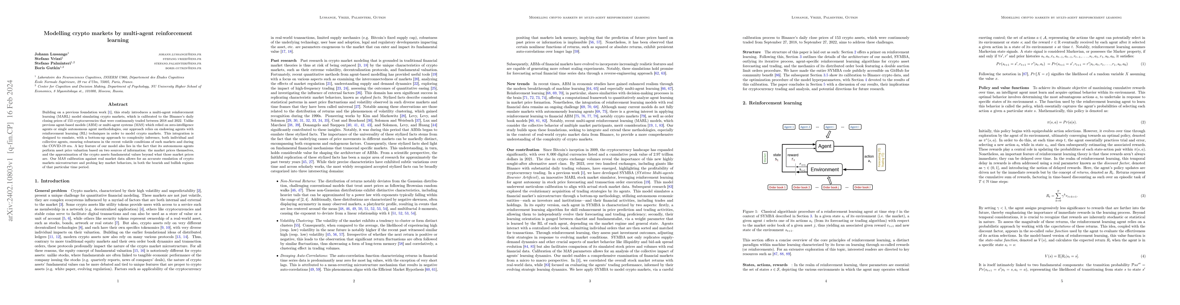 Thumbnail for Modelling crypto markets by multi-agent reinforcement learning