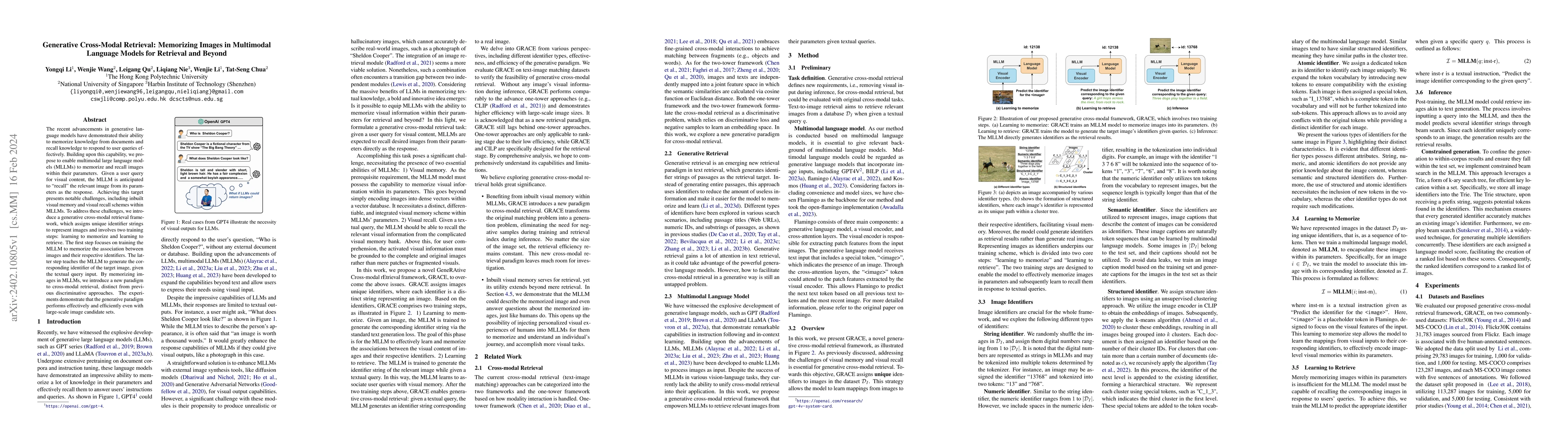 Thumbnail for Generative Cross-Modal Retrieval: Memorizing Images in Multimodal
  Language Models for Retrieval and Beyond