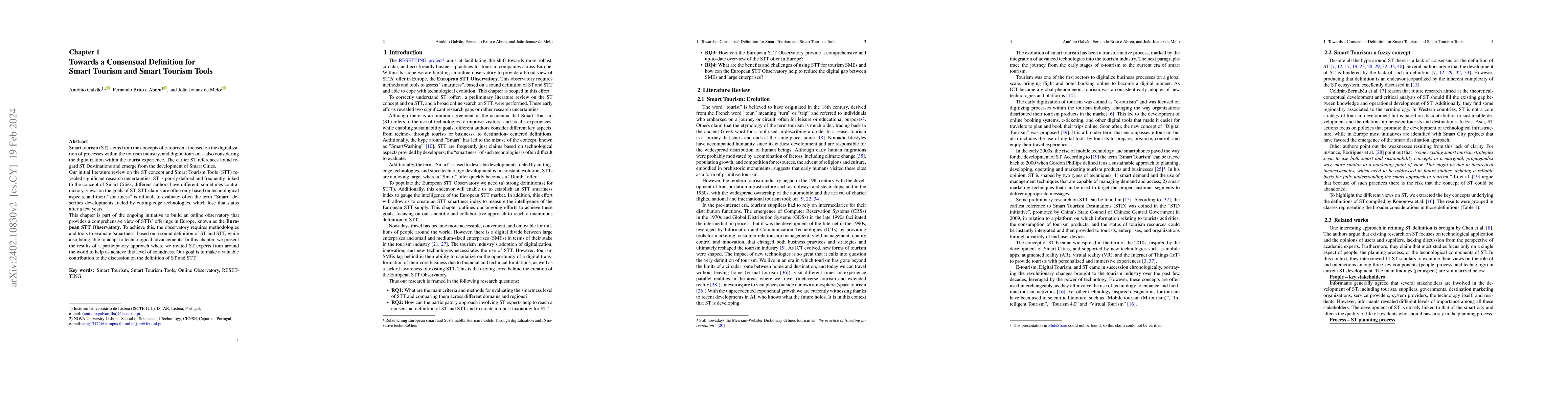 Thumbnail for Towards a Consensual Definition for Smart Tourism and Smart Tourism
  Tools