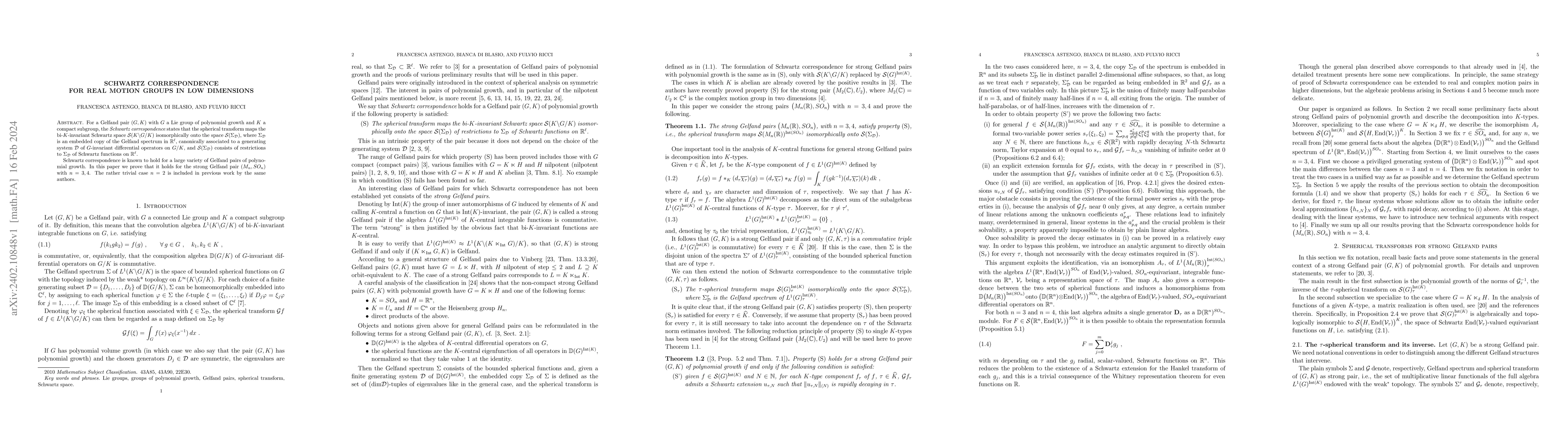 Thumbnail for Schwartz correspondence for real motion groups in low dimensions