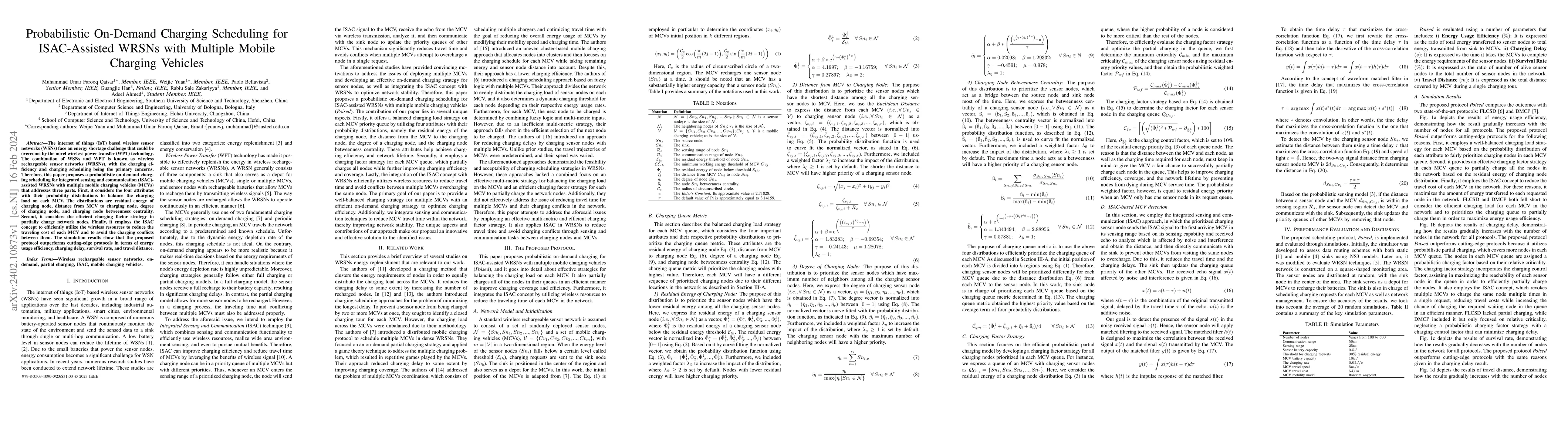 Thumbnail for Probabilistic On-Demand Charging Scheduling for ISAC-Assisted WRSNs with
  Multiple Mobile Charging Vehicles
