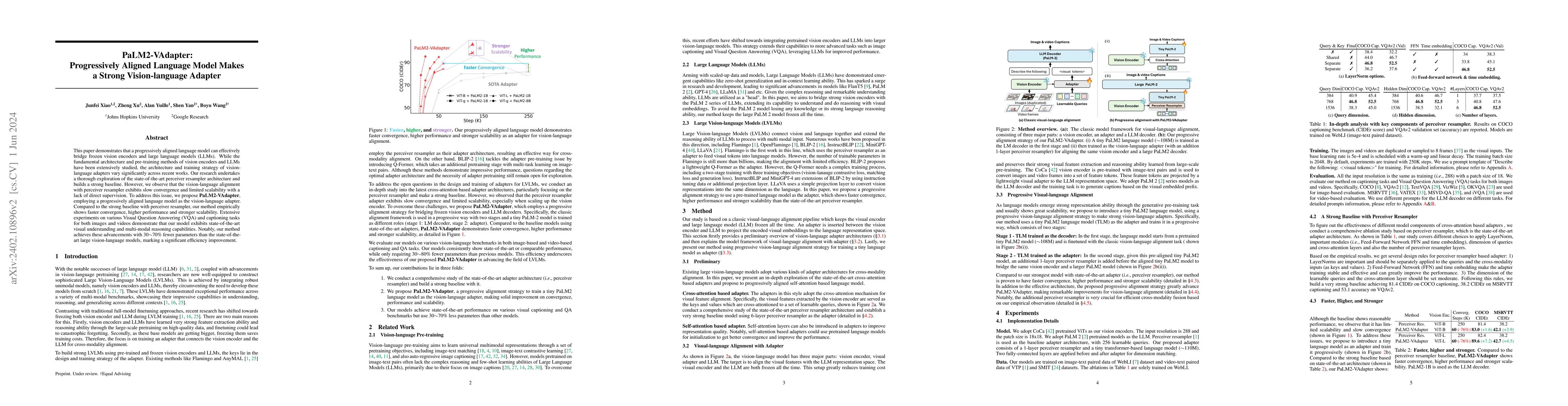 Thumbnail for PaLM2-VAdapter: Progressively Aligned Language Model Makes a Strong
  Vision-language Adapter