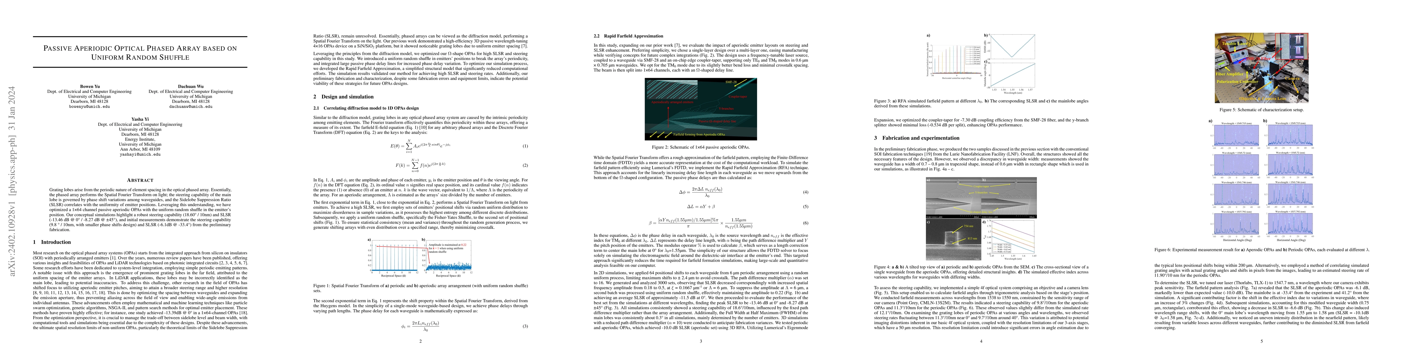 Thumbnail for Passive Aperiodic Optical Phased Array based on Uniform Random Shuffle
