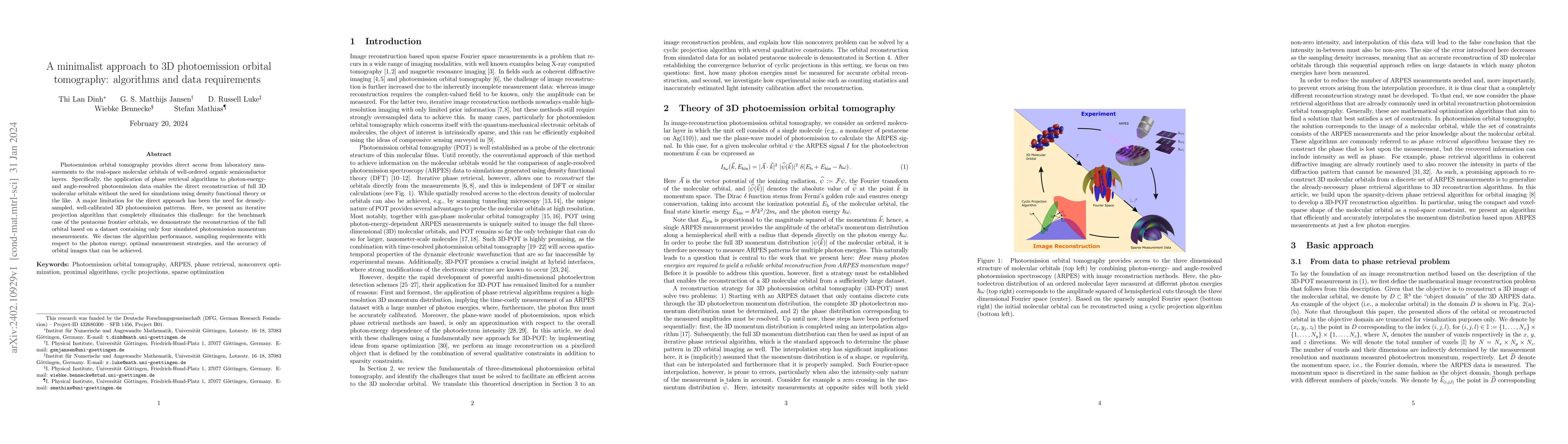 Thumbnail for A minimalist approach to 3D photoemission orbital tomography: algorithms
  and data requirements
