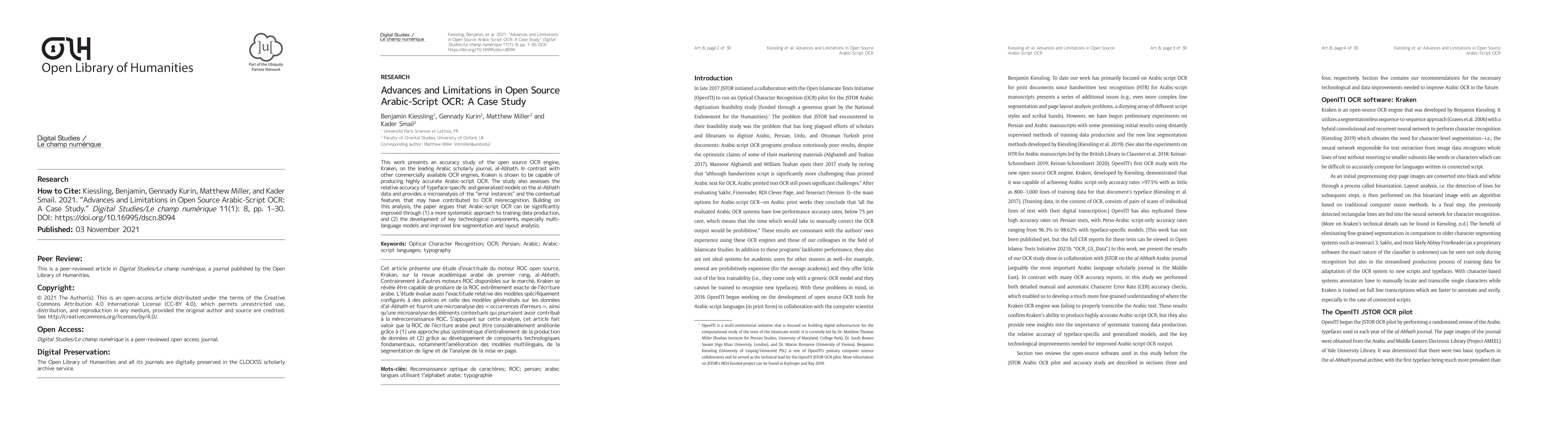 Thumbnail for Advances and Limitations in Open Source Arabic-Script OCR: A Case Study