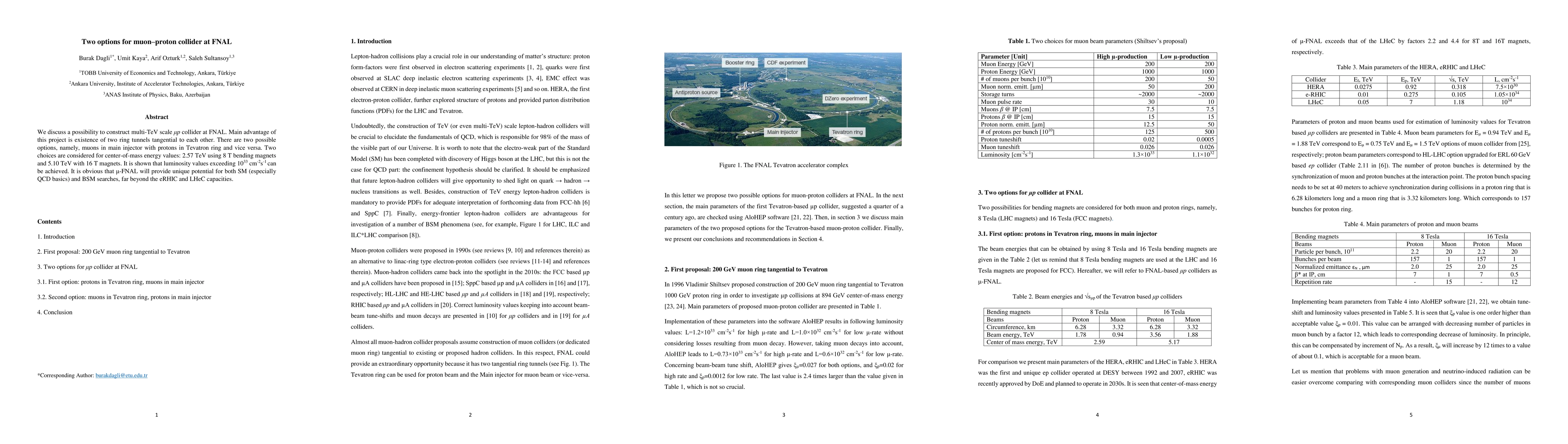 Thumbnail for Two options for muon-proton collider at FNAL