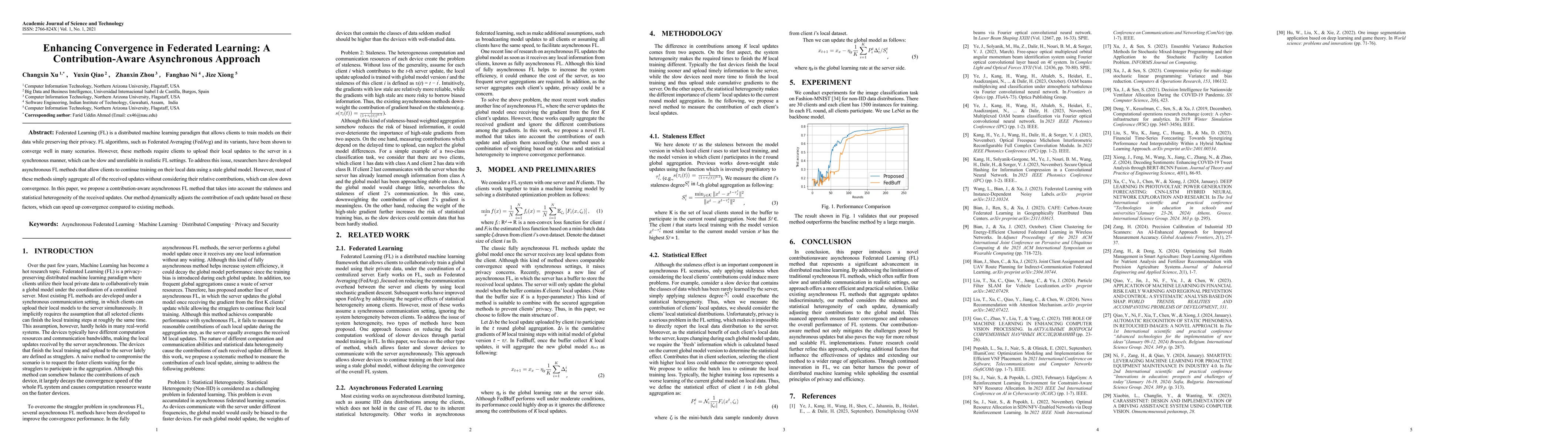 Thumbnail for Enhancing Convergence in Federated Learning: A Contribution-Aware
  Asynchronous Approach