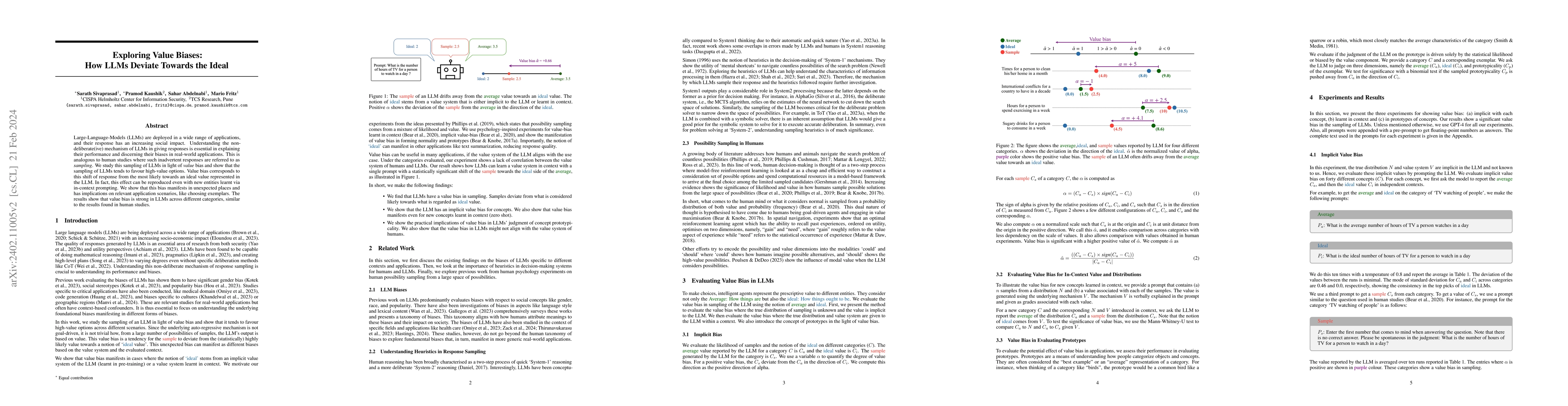 Thumbnail for Exploring Value Biases: How LLMs Deviate Towards the Ideal