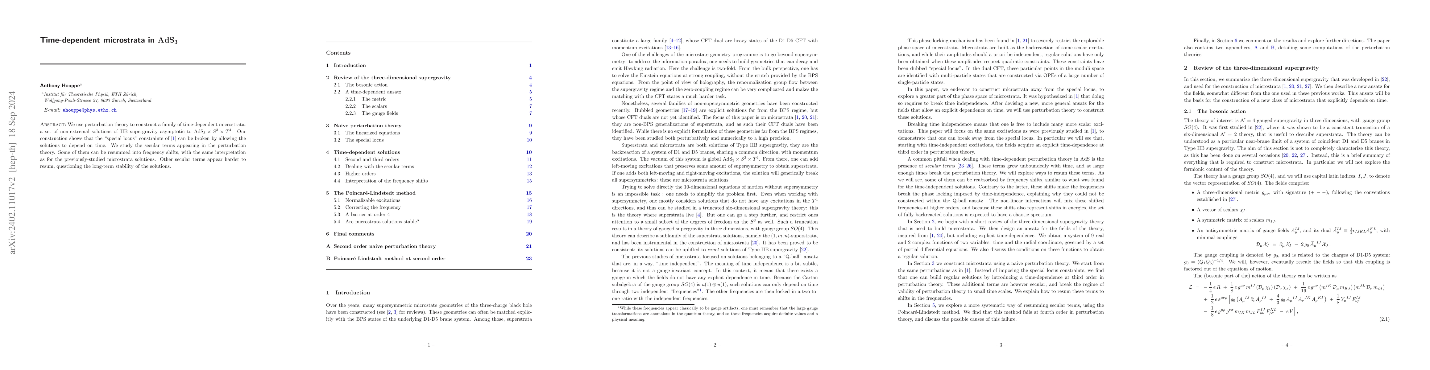 Thumbnail for Time-dependent microstrata in AdS3