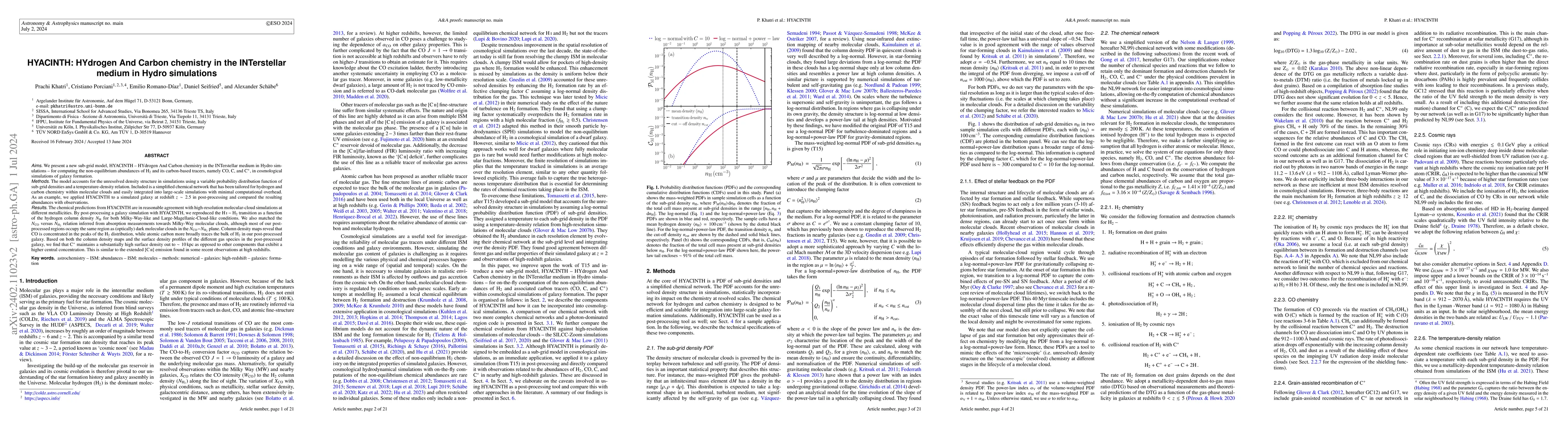 Thumbnail for HYACINTH: HYdrogen And Carbon chemistry in the INTerstellar medium in
  Hydro simulations