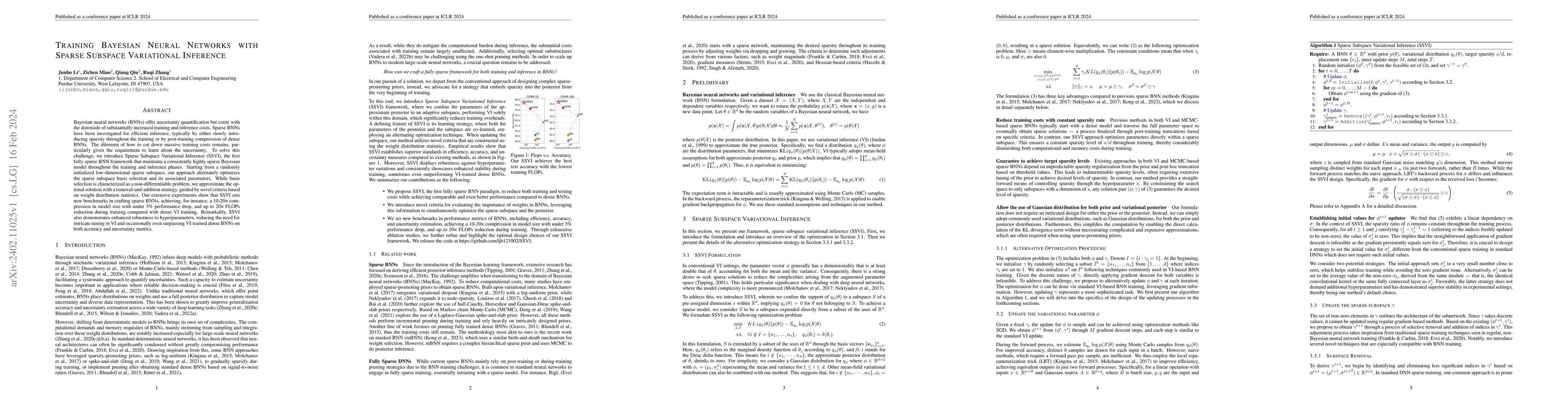 Thumbnail for Training Bayesian Neural Networks with Sparse Subspace Variational
  Inference