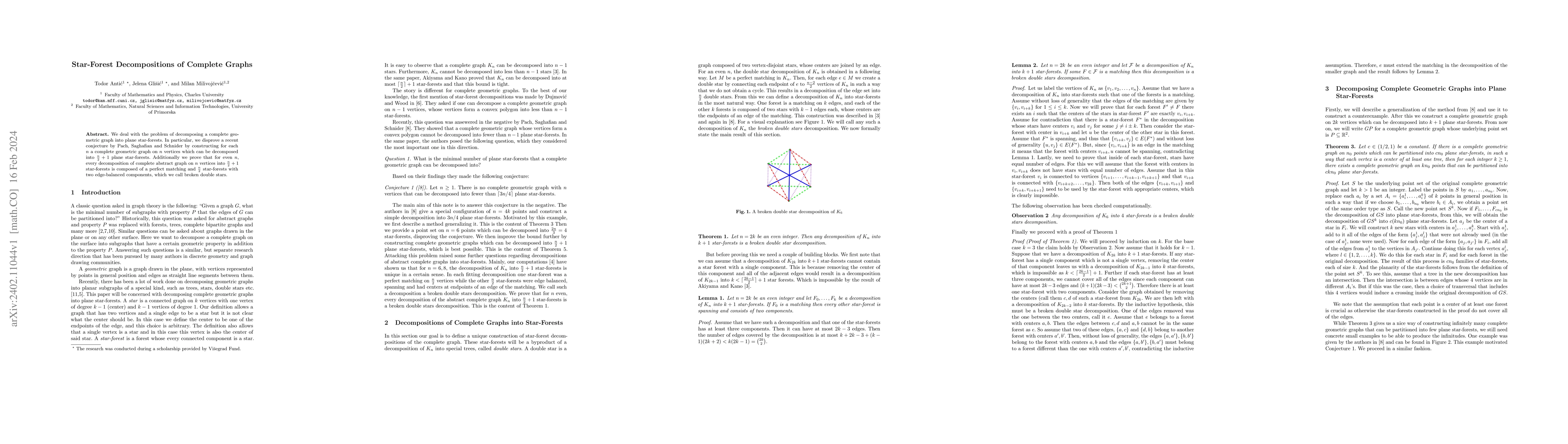 Thumbnail for Star-Forest Decompositions of Complete Graphs