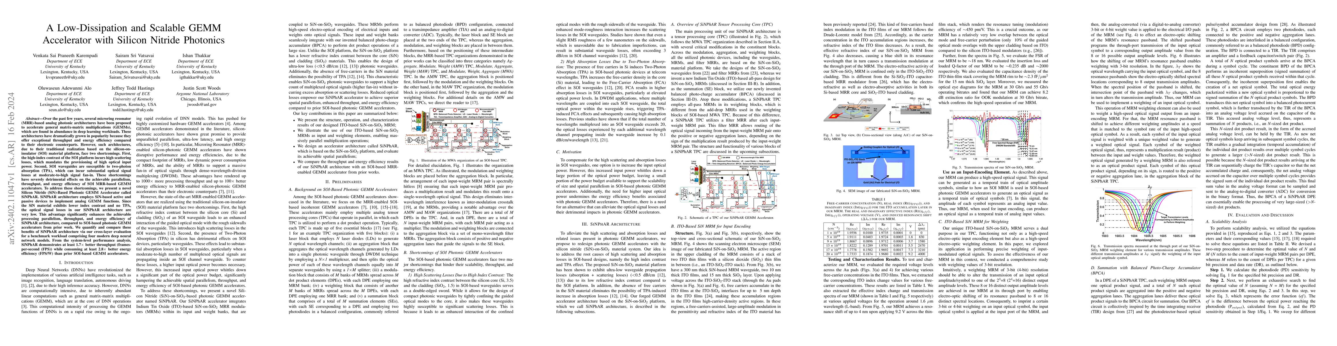 Thumbnail for A Low-Dissipation and Scalable GEMM Accelerator with Silicon Nitride
  Photonics