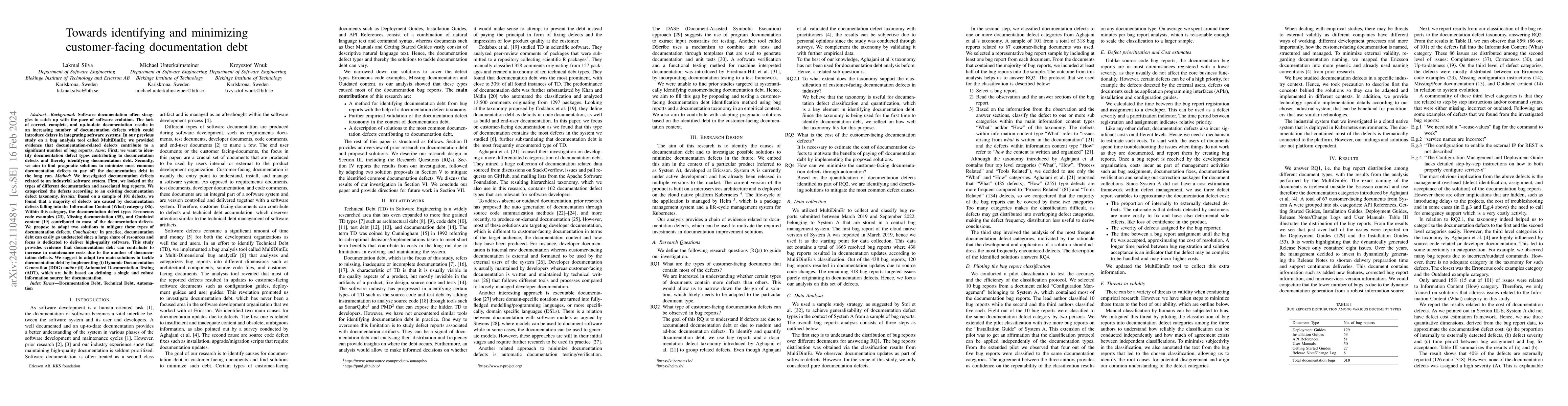 Thumbnail for Towards identifying and minimizing customer-facing documentation debt