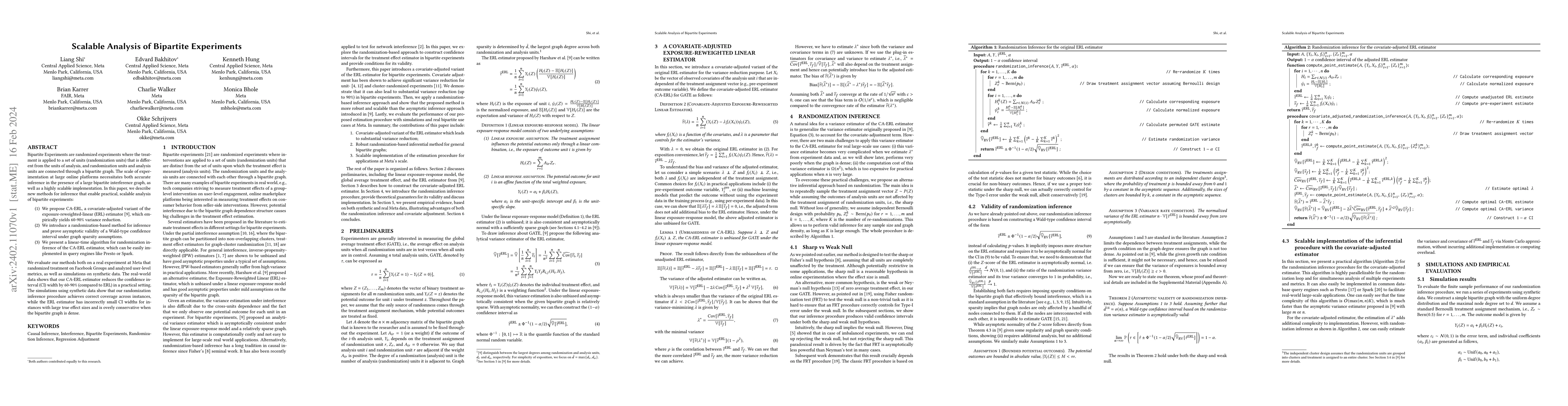 Thumbnail for Scalable Analysis of Bipartite Experiments