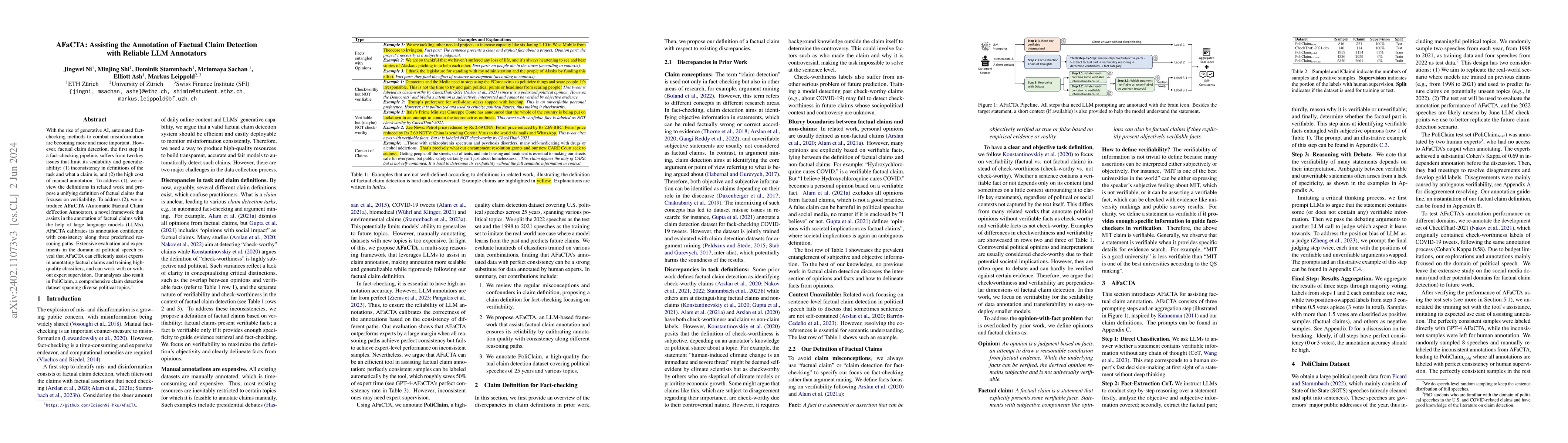 Thumbnail for AFaCTA: Assisting the Annotation of Factual Claim Detection with
  Reliable LLM Annotators